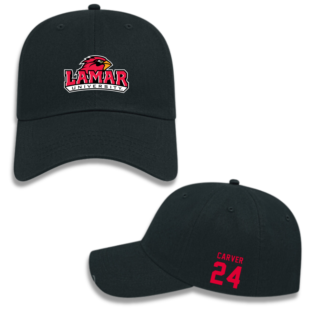 Lamar University Football Black Hat - #24 RJ Carver