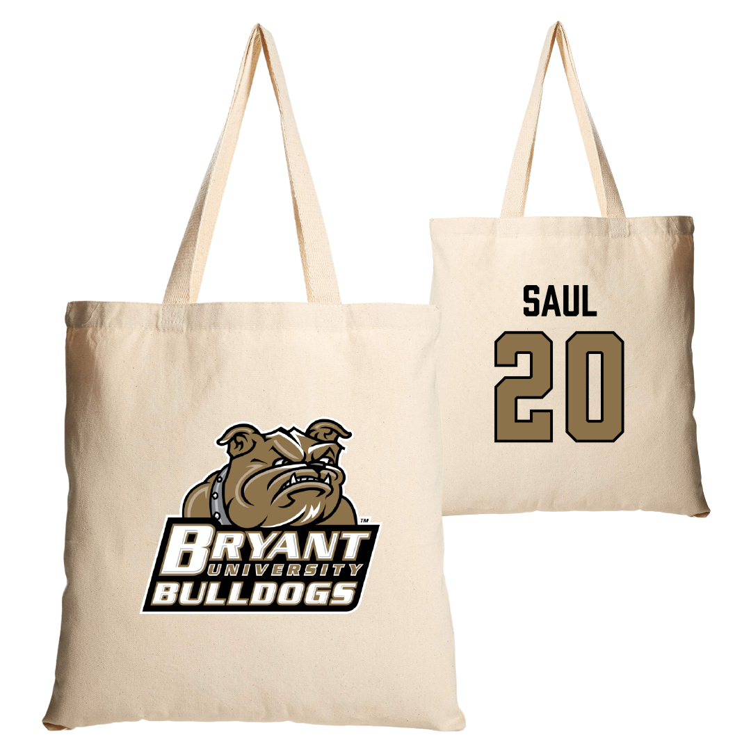 Bryant University Baseball Tan Canvas Tote Bag - #20 Charlie Saul