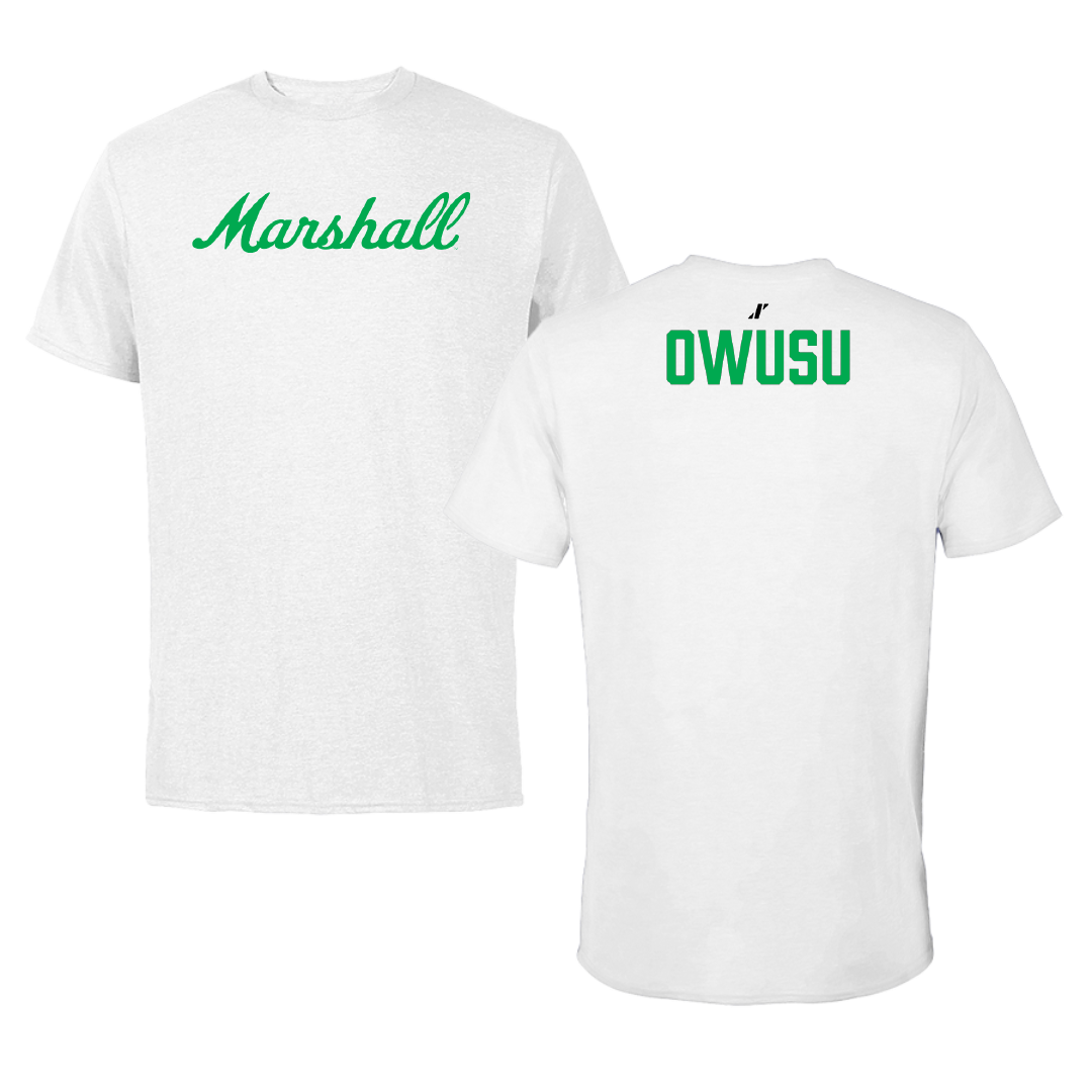 Marshall University TF and XC White Performance Tee - Jonathan Owusu