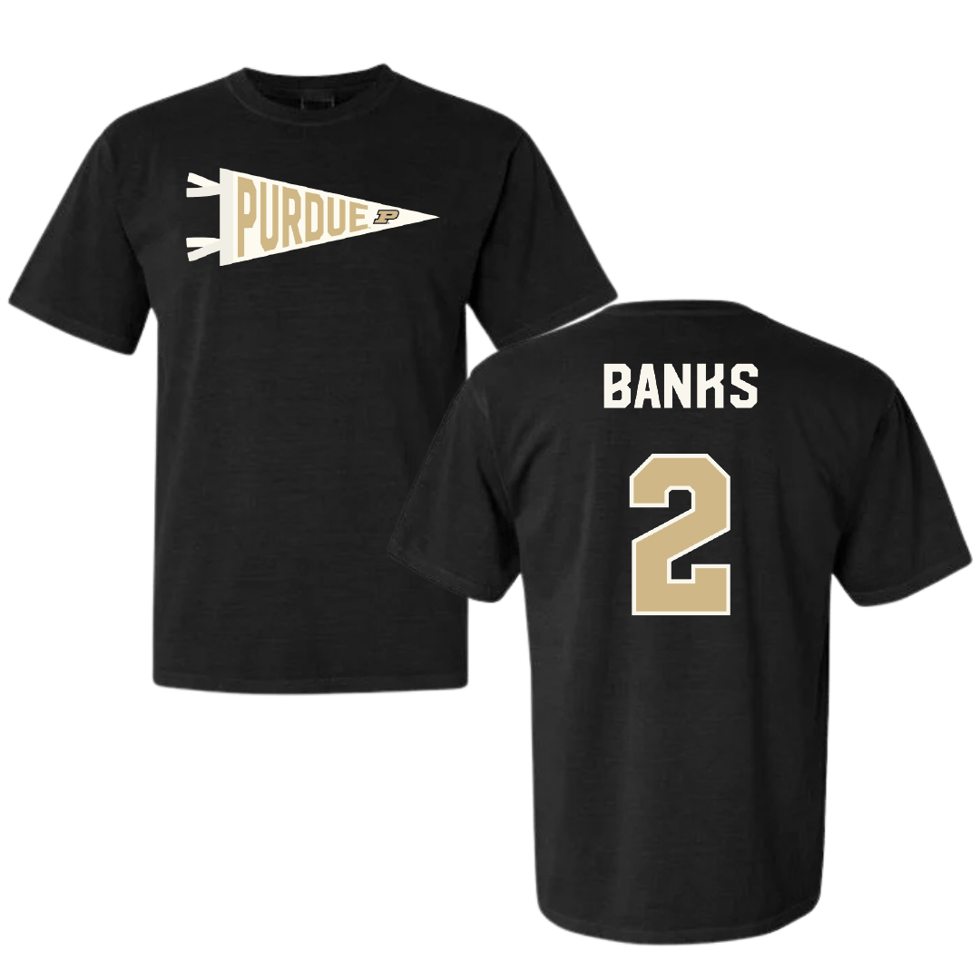 Purdue University Softball Black Pennant Comfort Colors Tee - #2 Khloe Banks