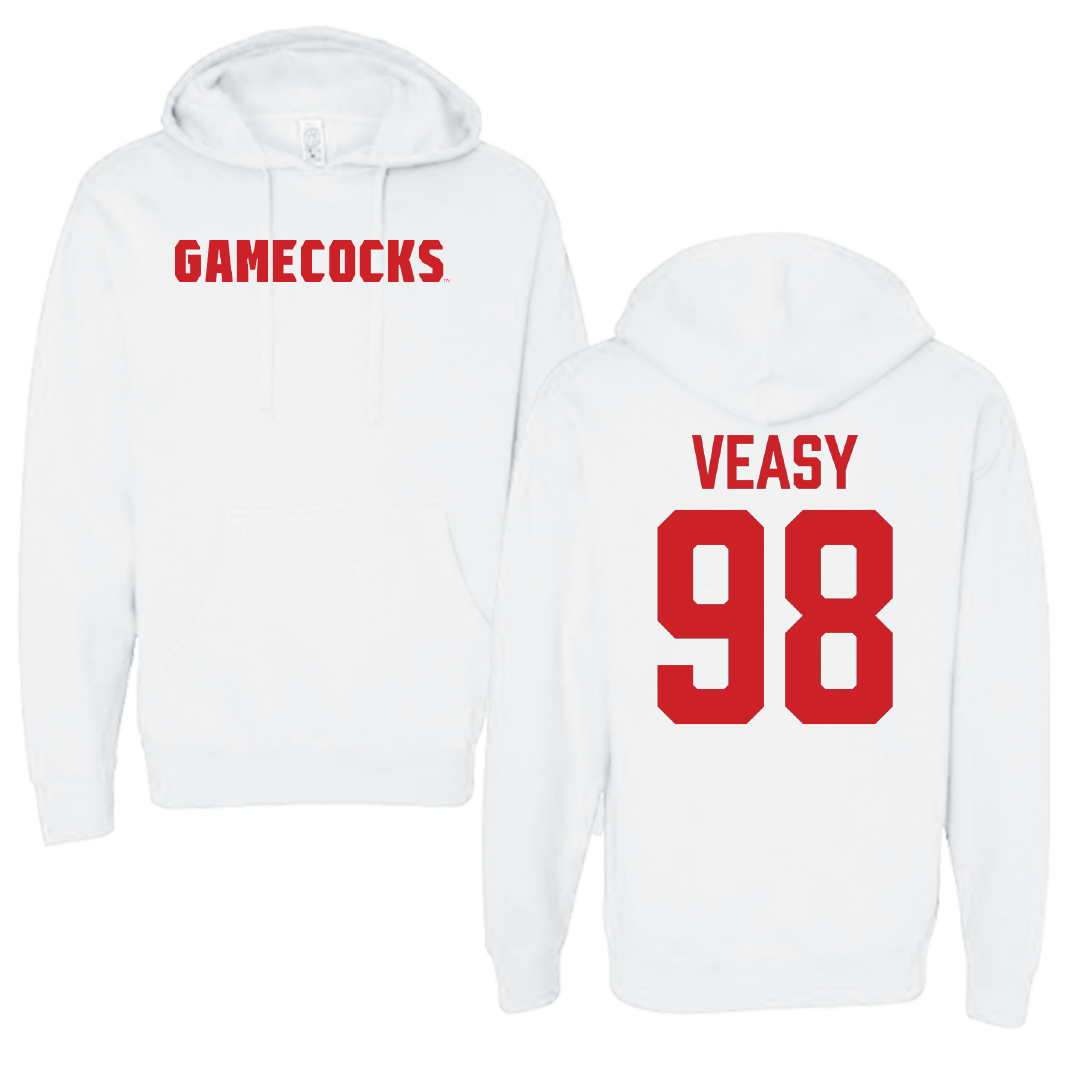 Jacksonville State University Football White Hoodie - #98 Jackson Veasy