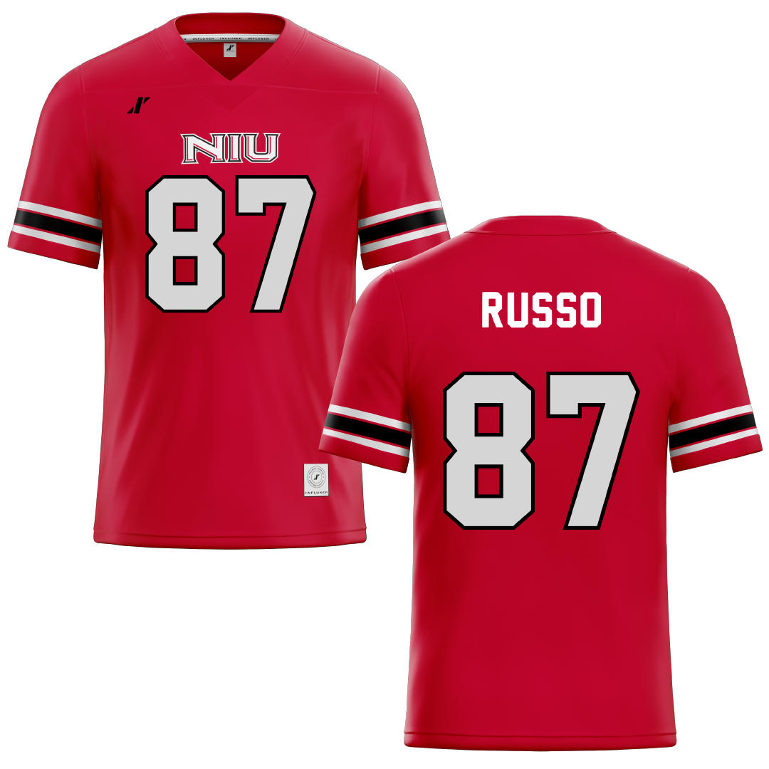 Northern Illinois University Red Football Jersey - #87 Liam Russo