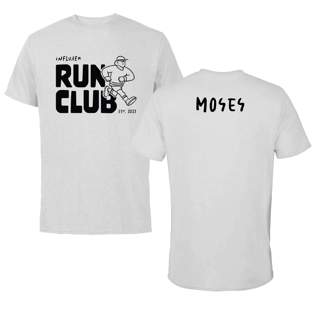 TF and XC Light Gray Influxer Run Club Performance Tee - Amelia Moses