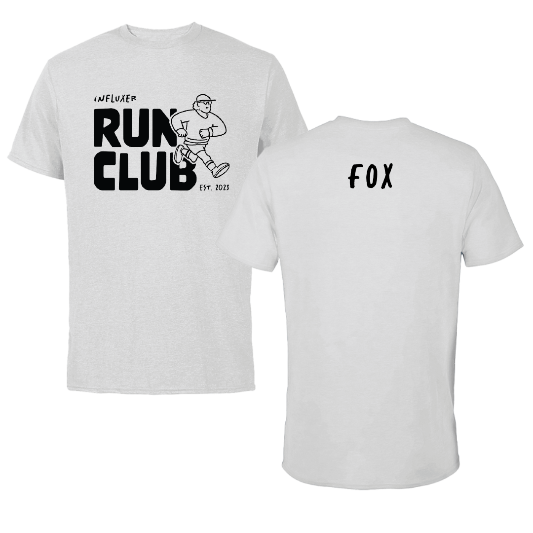 TF and XC Light Gray Influxer Run Club Performance Tee - Madison Fox
