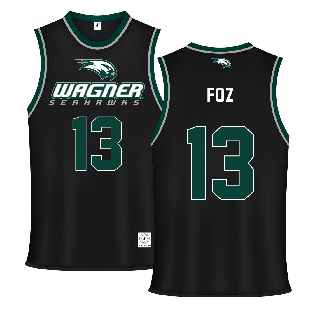 Wagner College Black Basketball Jersey - #13 Keana Foz