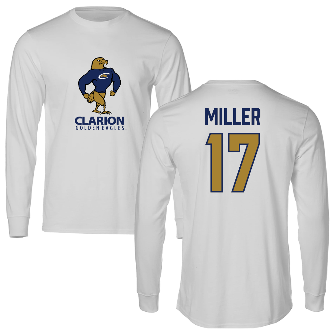 PennWest Clarion Baseball Light Gray Performance Long Sleeve - #17 Colin Miller