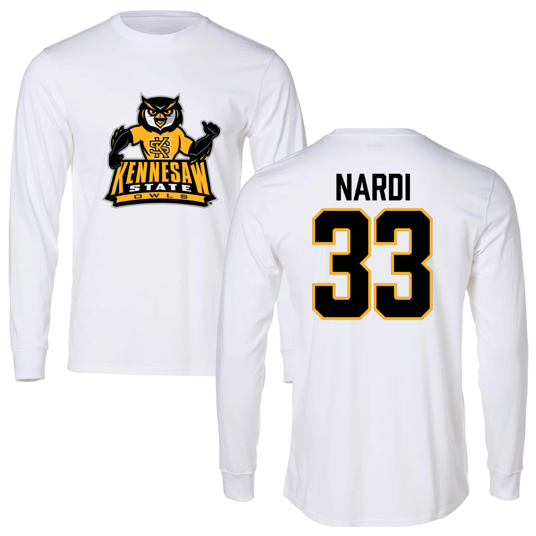 Kennesaw State University Lacrosse White Long Sleeve - #33 Mia Nardi