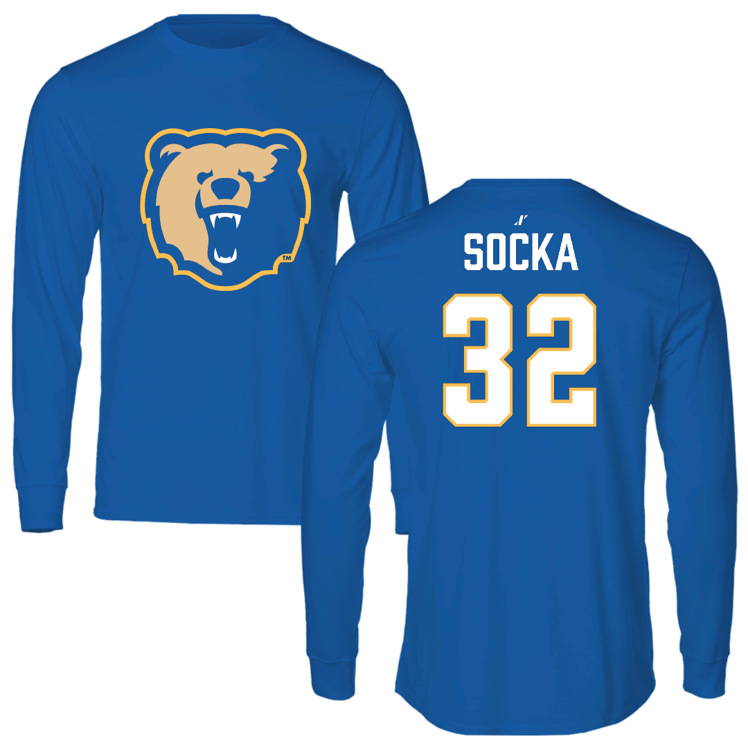 Morgan State University Basketball Blue Long Sleeve - #32 Jayden Socka