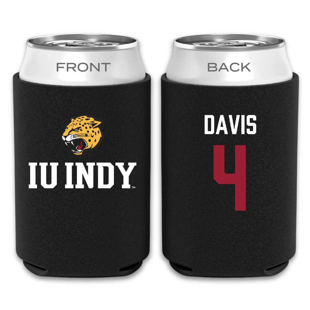 Indiana University Indianapolis Basketball (M) Black Can Cooler - #4 Micah Davis