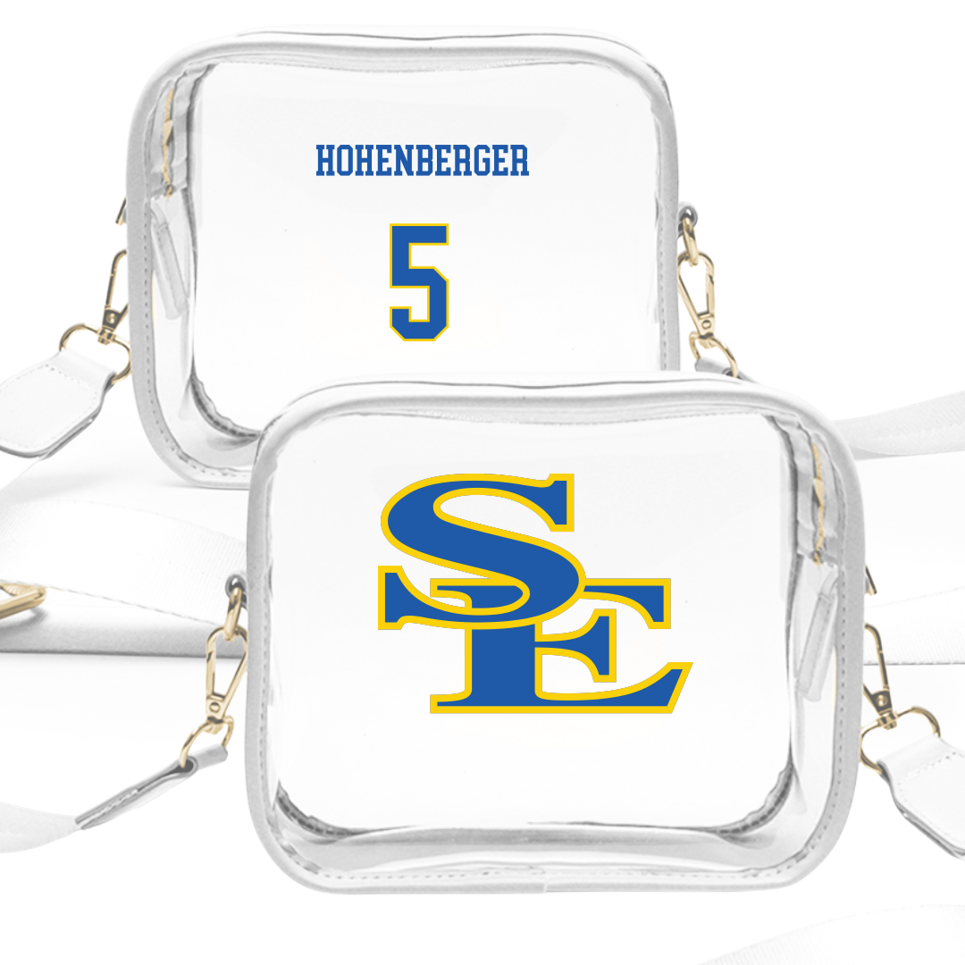 Southeastern Oklahoma State University Football White Clear Stadium Bag - #5 Luke Hohenberger