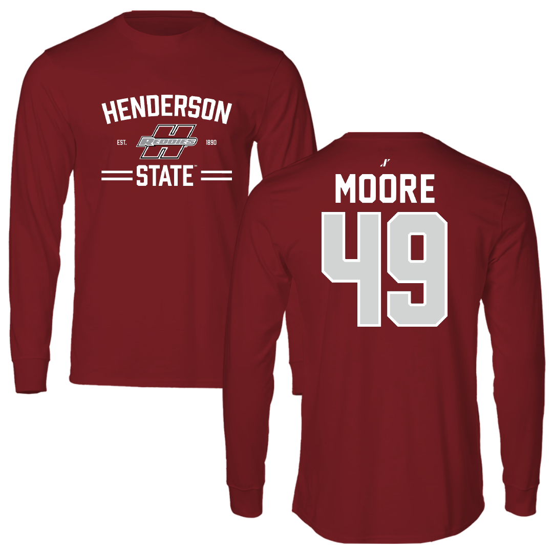 Henderson State University Baseball Cardinal General Long Sleeve - #49 Jayce Moore