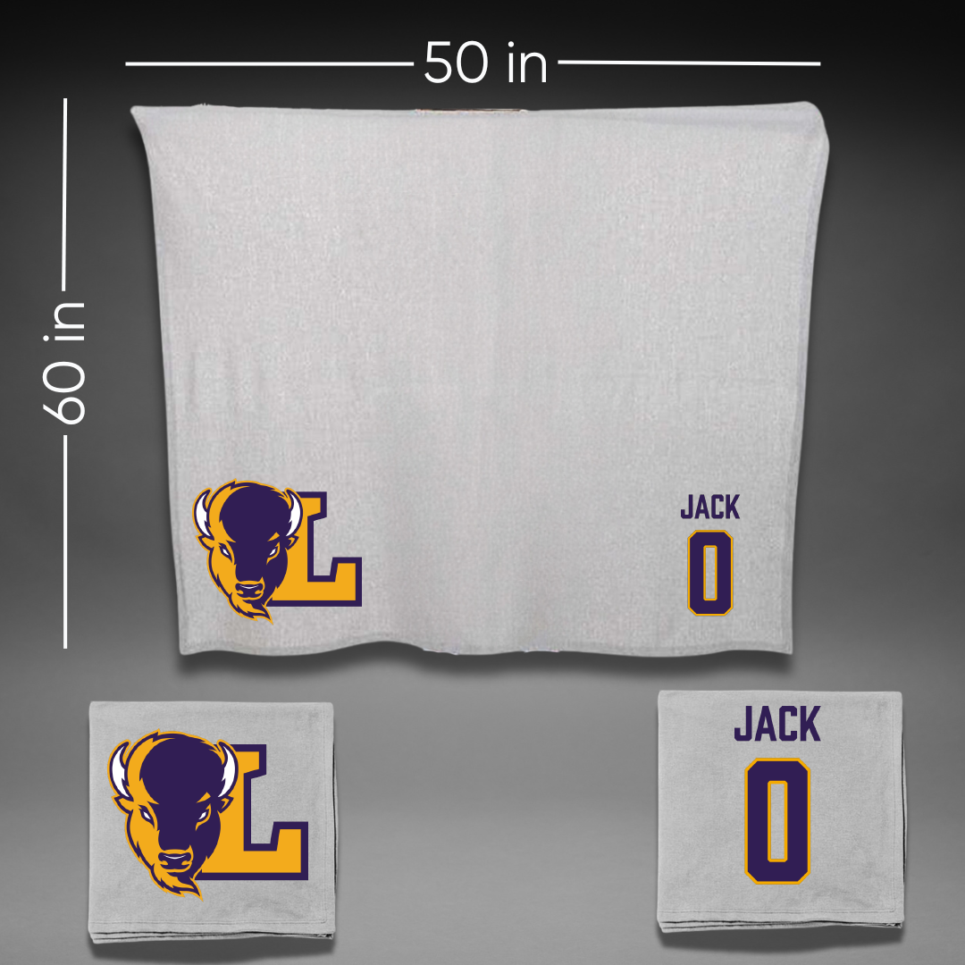Lipscomb University Basketball (M) Gray Blanket - #0 Luke Jack