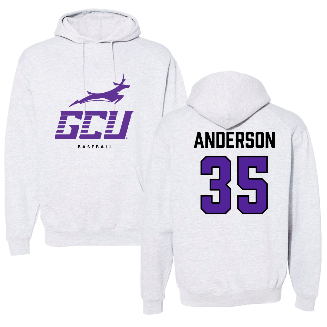 Grand Canyon University Baseball Gray Hoodie - #35 Dillon Anderson
