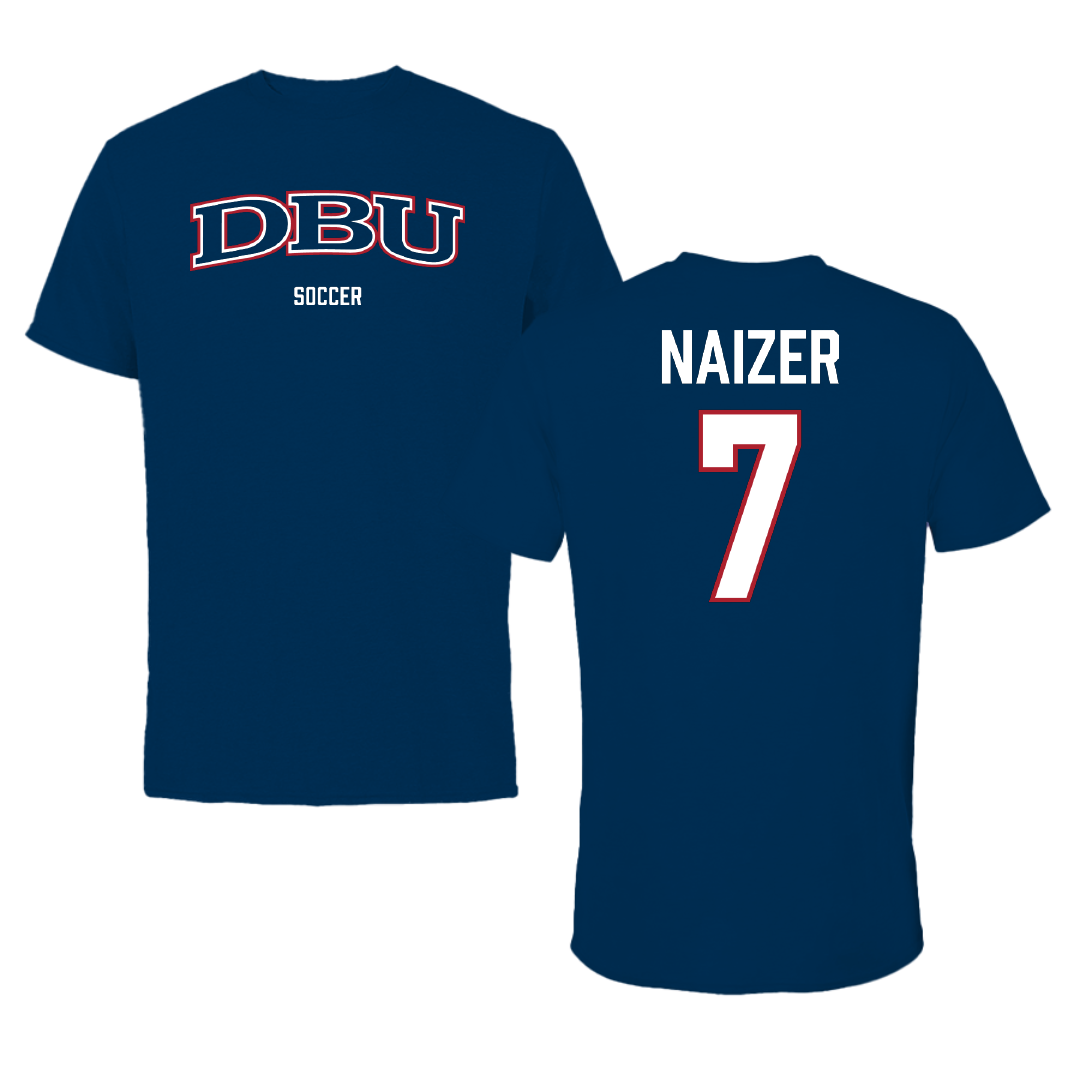 Dallas Baptist University Soccer (W) Navy Tee - #7 Kaleigh Naizer