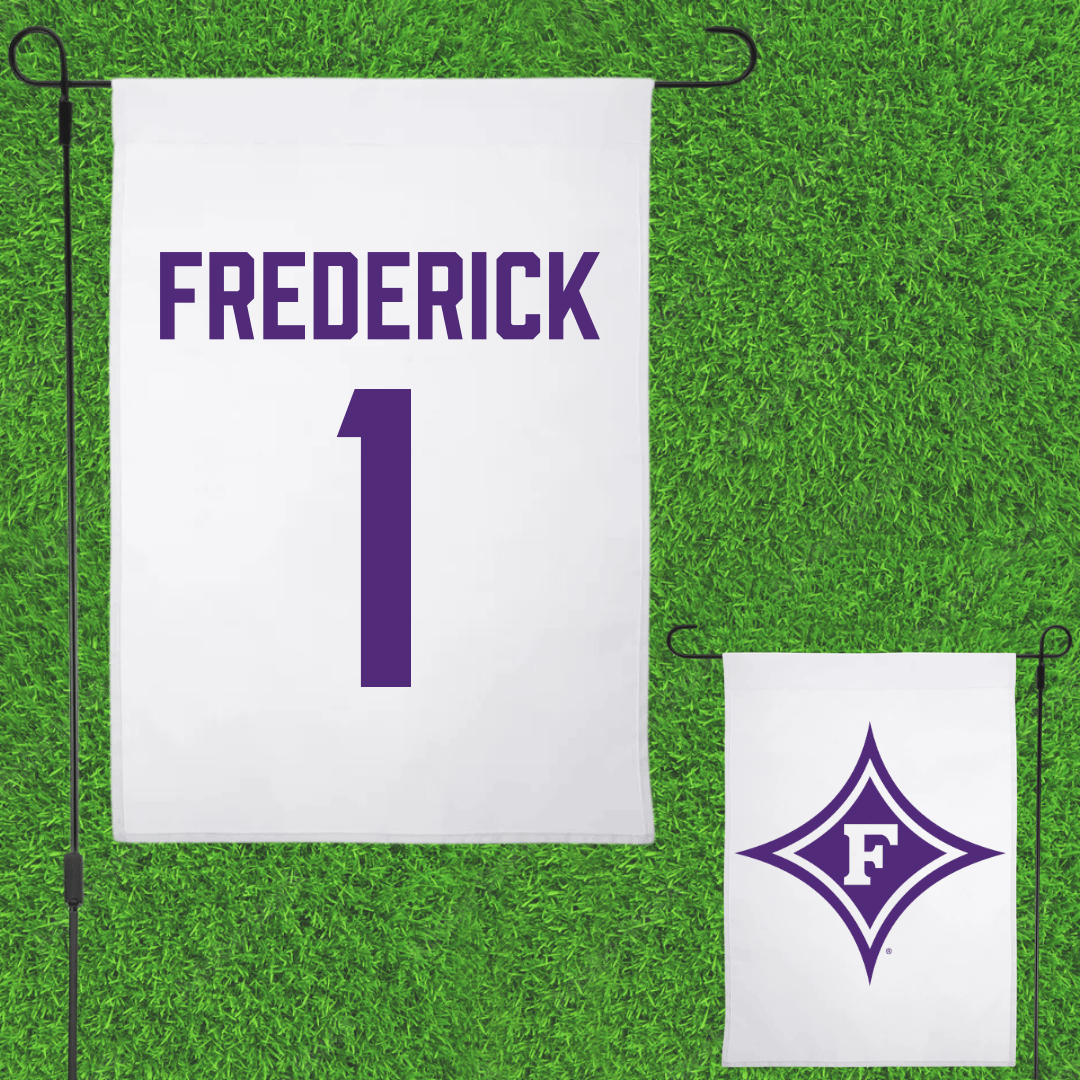 Furman University Softball White Garden Flag - #1 Eden Frederick