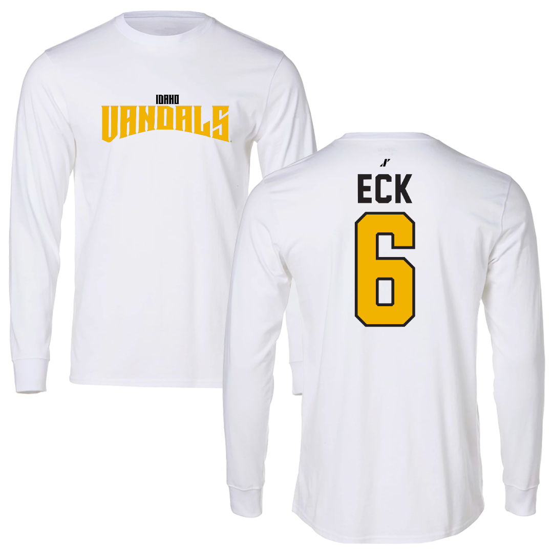 University of New Mexico Football White Classic Performance Long Sleeve - #6 Jaxton Eck