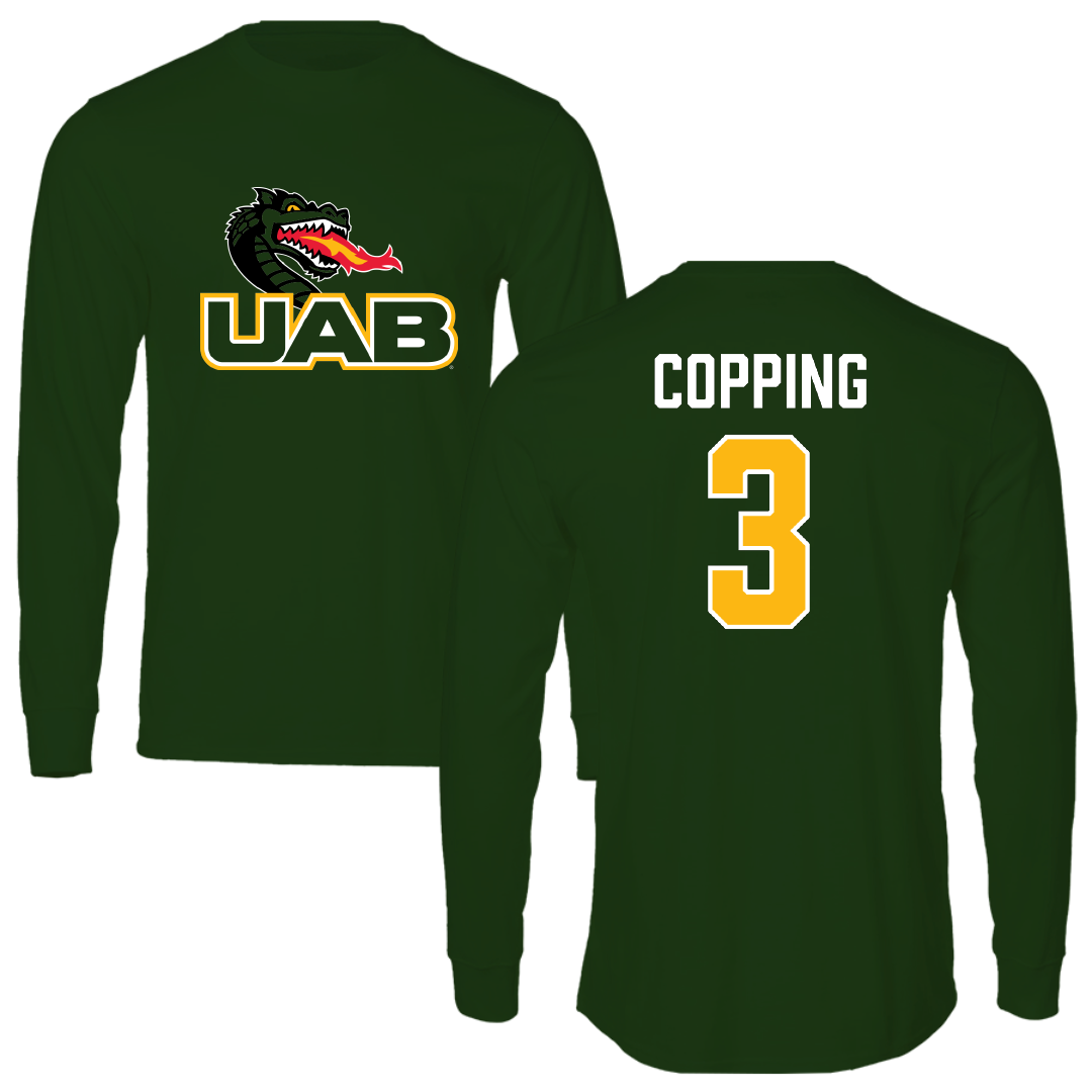 University of Alabama at Birmingham Beach Volleyball Forest Green Performance Long Sleeve - #3 Arden Copping