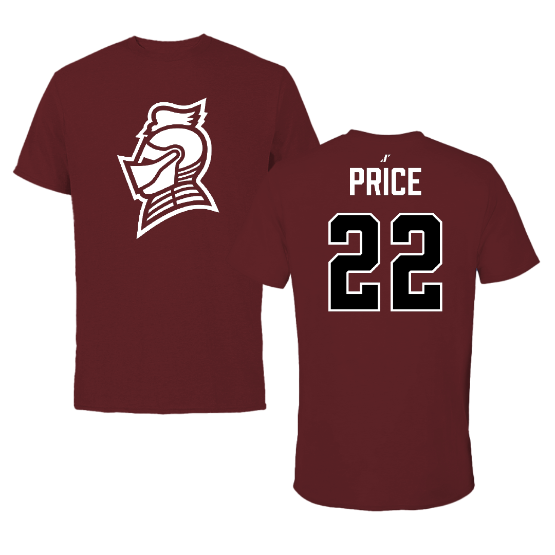Bellarmine University Soccer Maroon Performance Tee - #22 Mckenzie Price