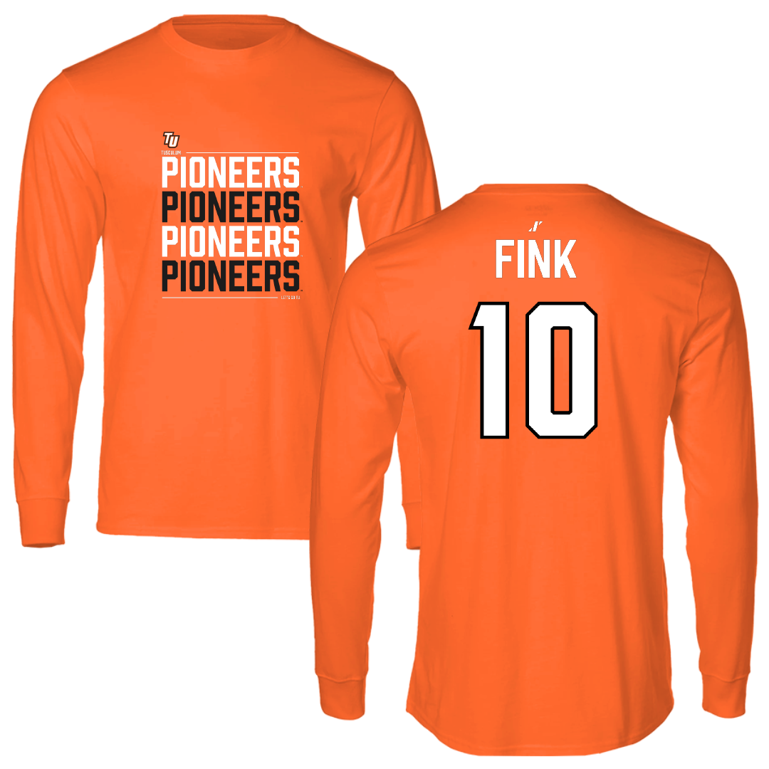Tusculum University Lacrosse Orange General Performance Long Sleeve - #10 Marissa Fink