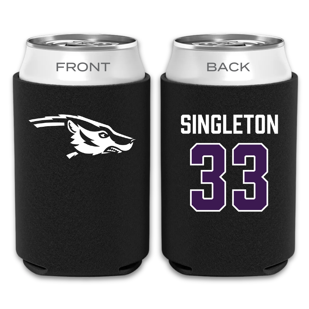 Spring Hill College Baseball Black Can Cooler - #33 Michael Singleton