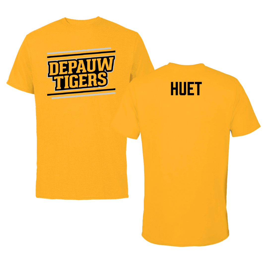 DePauw University TF and XC Gold General Performance Tee - Evan Huet
