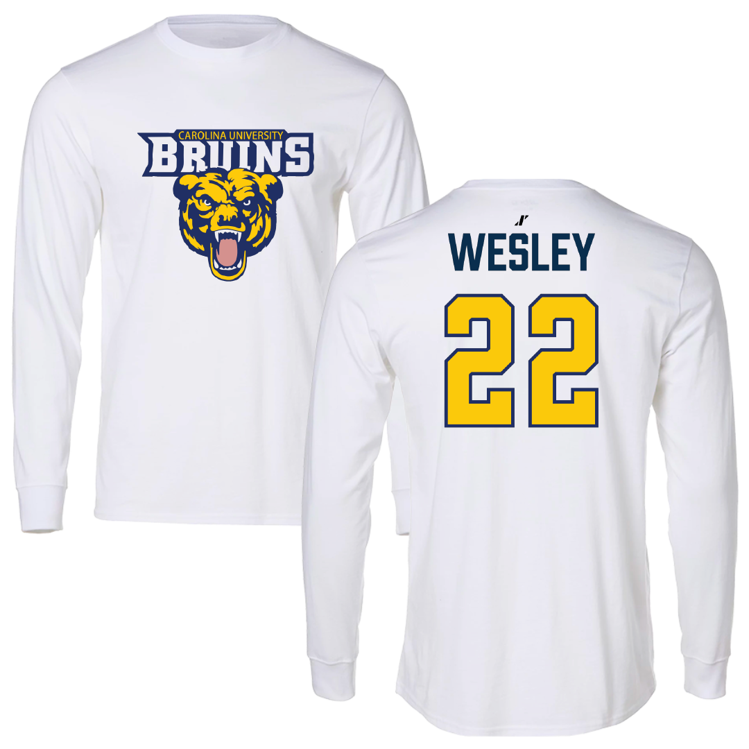 Carolina University Baseball White Long Sleeve - #22 Nathan Wesley