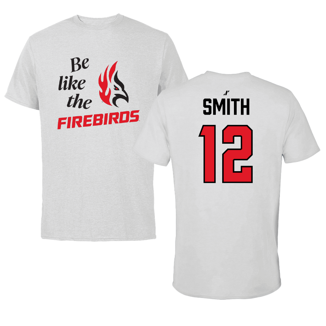 Carthage College Bowling (W) Light Gray Be Like Us Performance Tee - #12 Aubri Smith