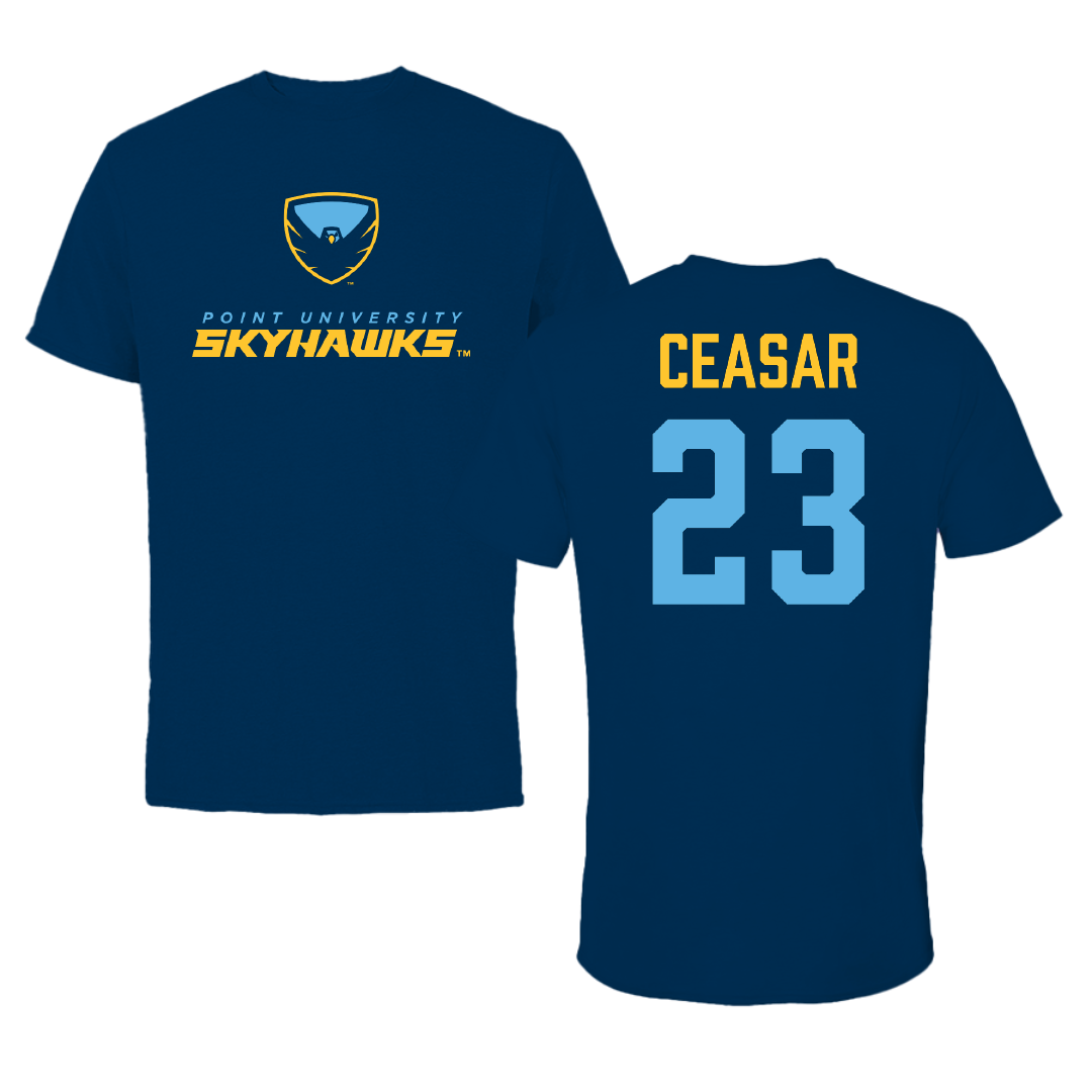 Point University Volleyball Navy Performance Tee - #23 Jasmyn Ceasar