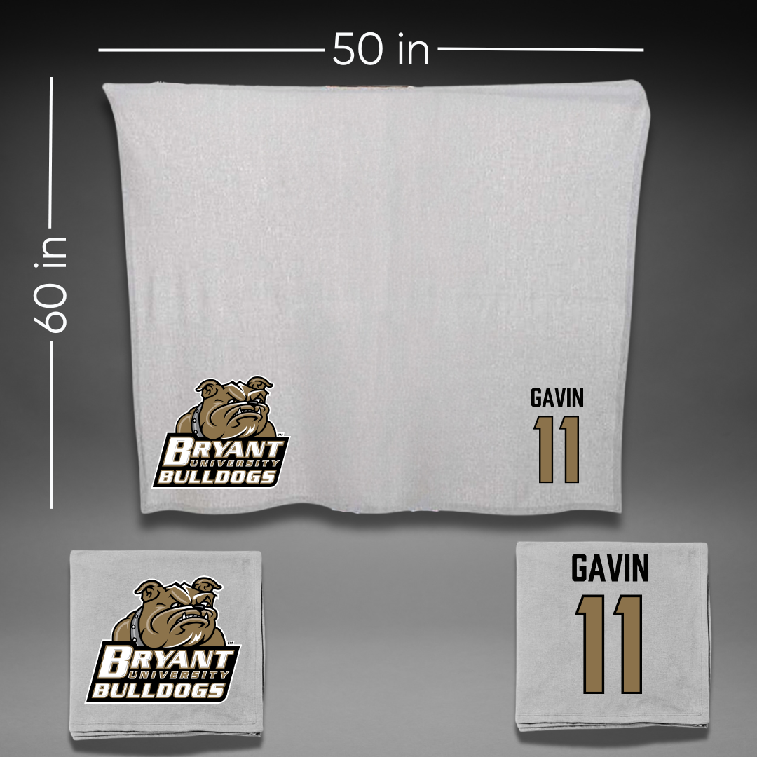 Bryant University Volleyball (W) Gray Blanket - #11 Nina Gavin