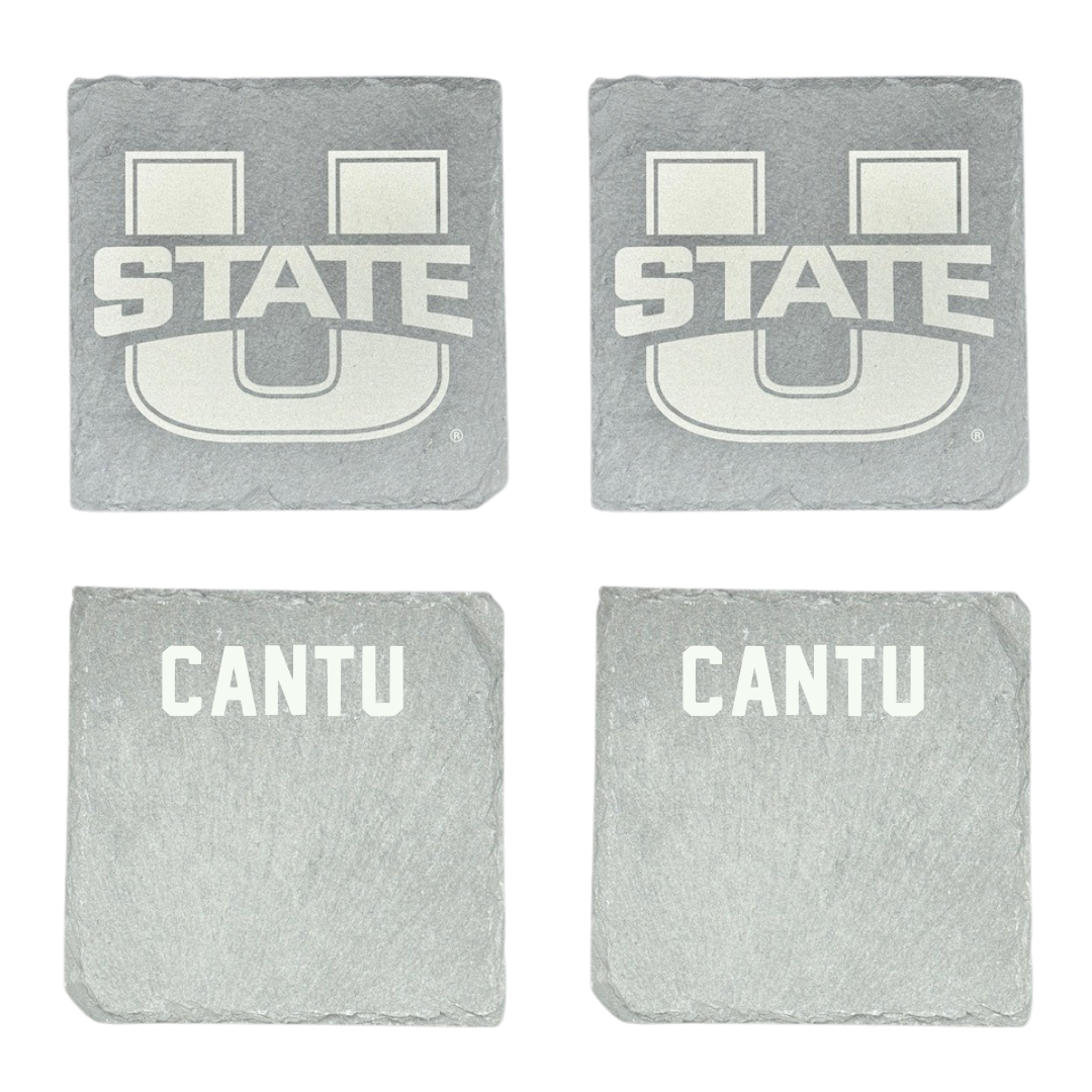Utah State University Golf (M) Stone Coaster (4 Pack)  - Luis Cantu