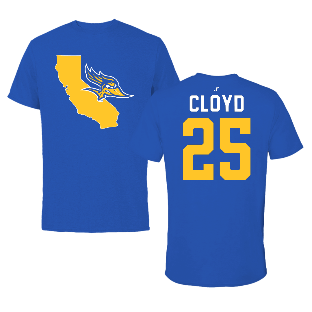 California State University-Bakersfield Baseball Blue State Tee - #25 Evan Cloyd