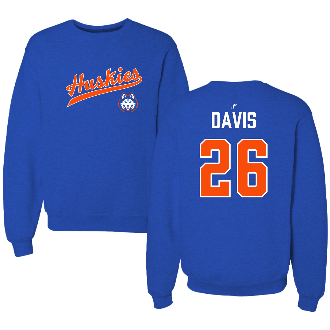 Houston Christian University Baseball Blue General Crewneck - #26 Chase Davis