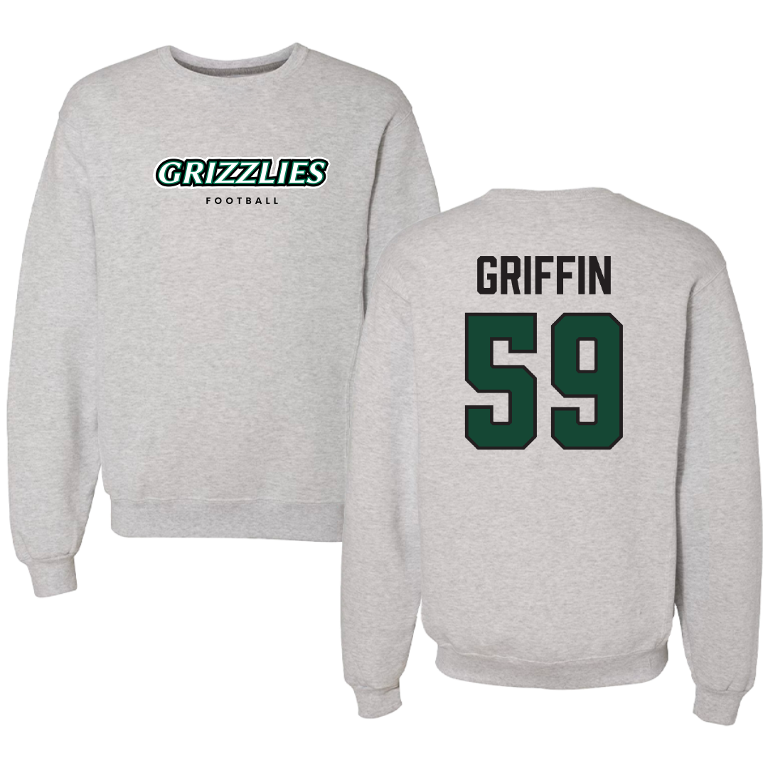 Adams State University Football Gray Grizzlies Crewneck - #59 Tyler Griffin
