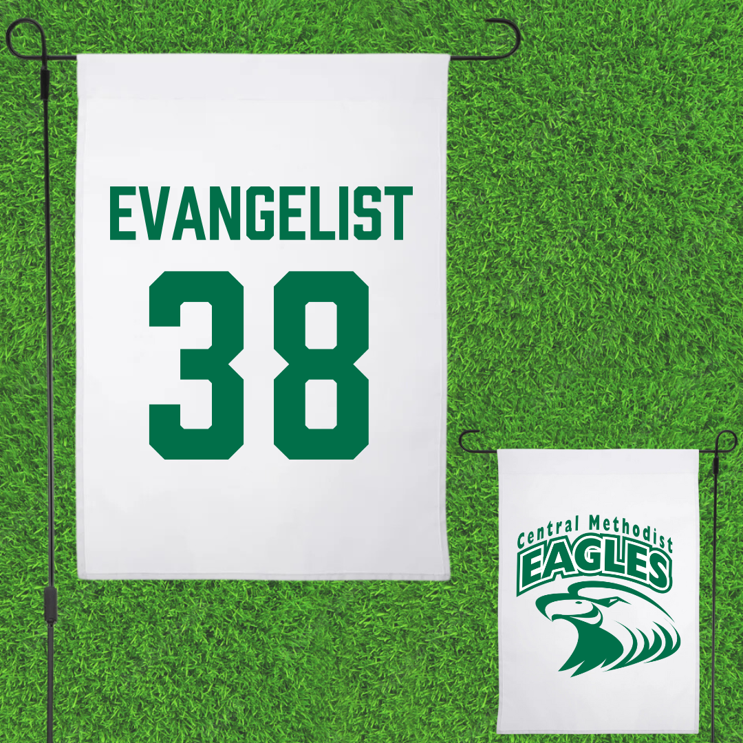 Central Methodist University Football White Garden Flag - #38 Carson Evangelist