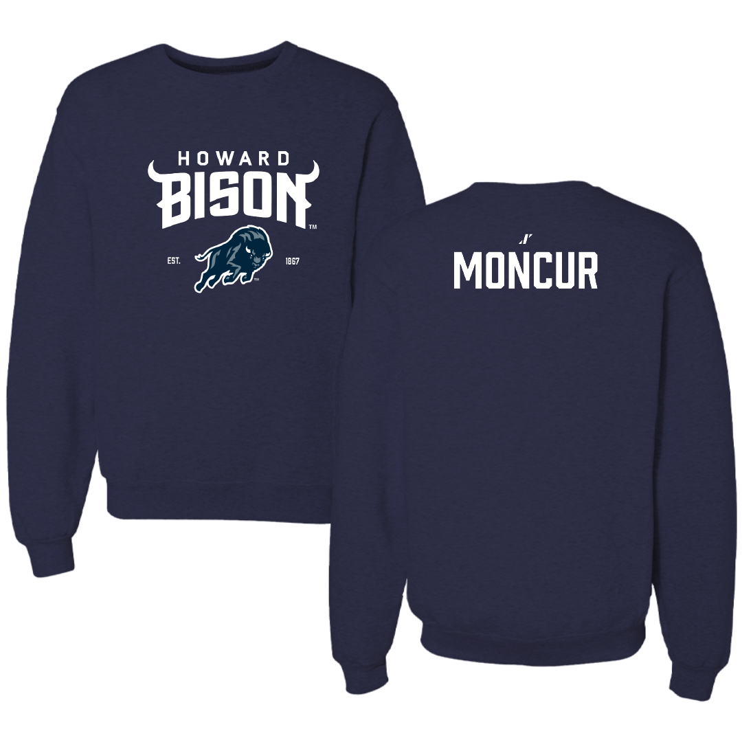Howard University Swimming & Diving Navy General Crewneck - Ayrton Moncur