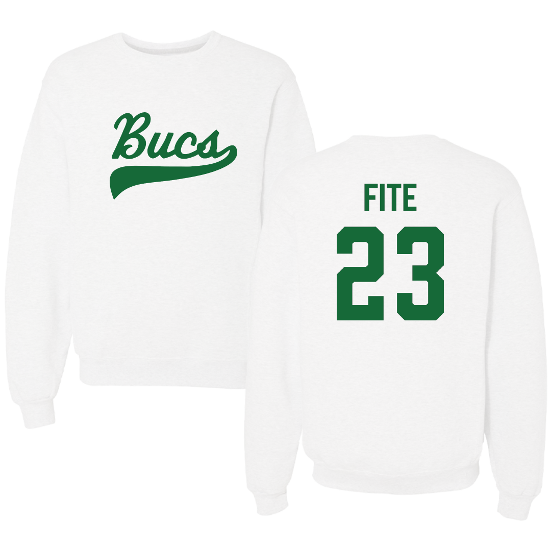 Shelton State Community College Baseball White Crewneck - #23 Cray Fite