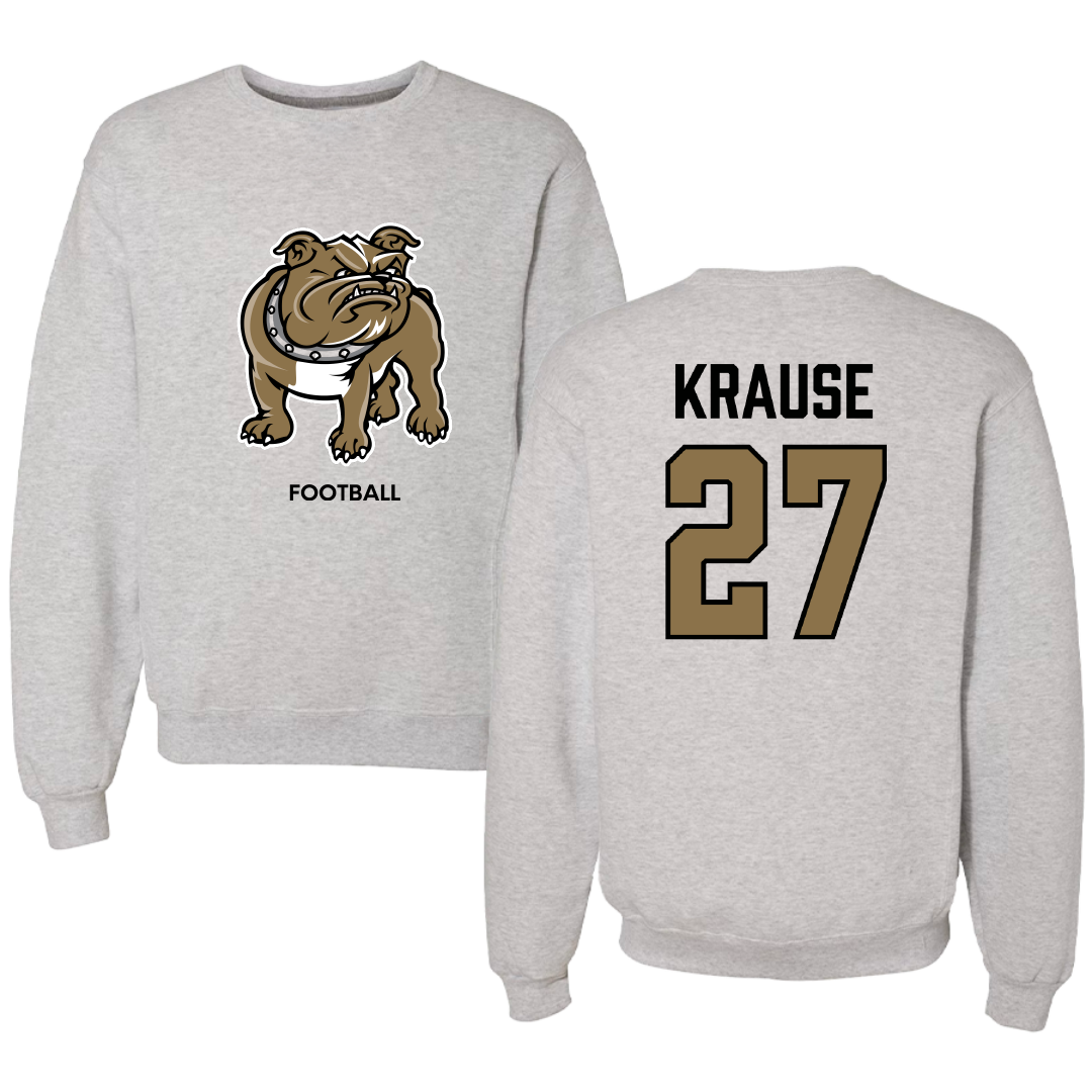 Bryant University Football Light Gray Crewneck - #27 Trey Krause