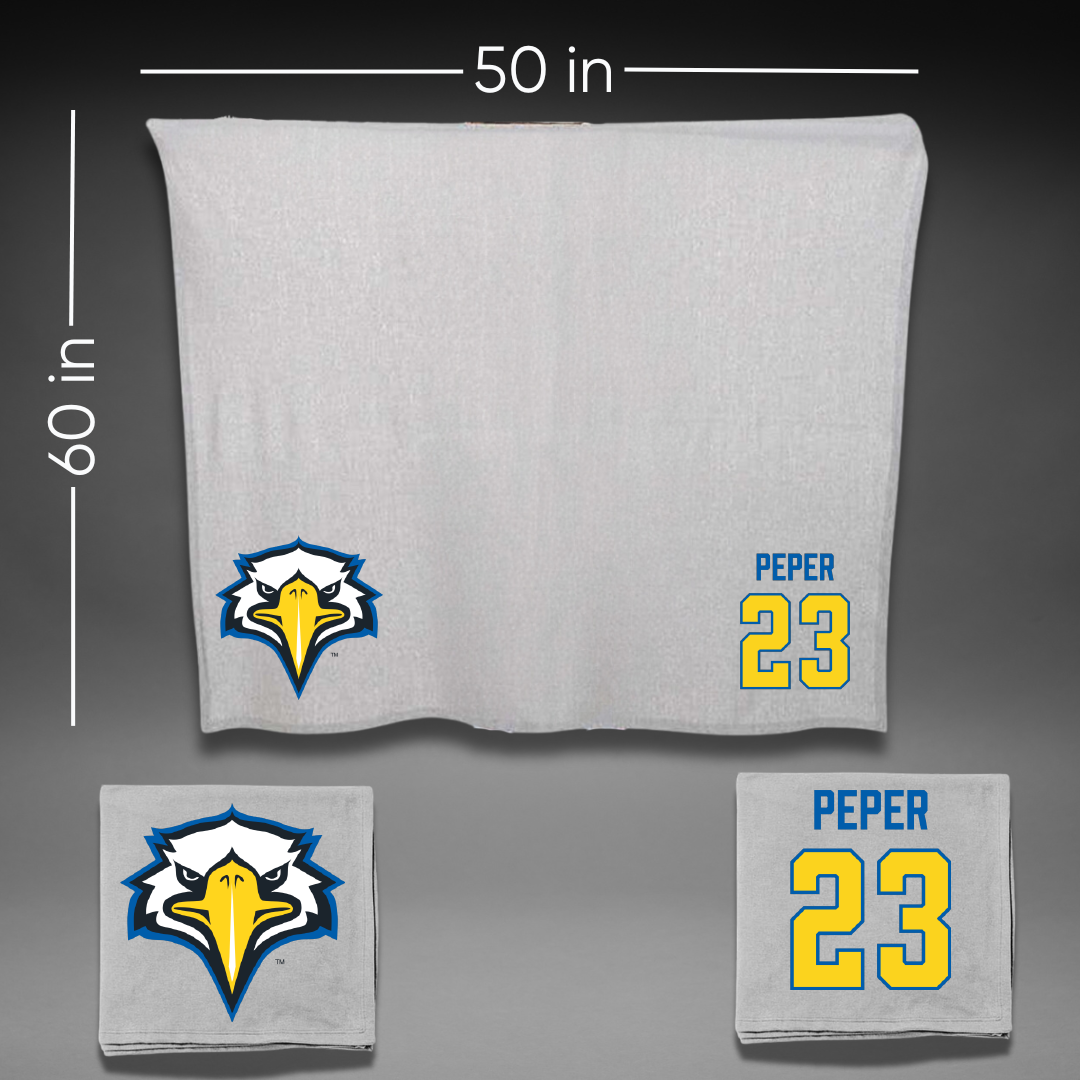 Morehead State University Soccer (W) Gray Blanket - #23 Faith Peper