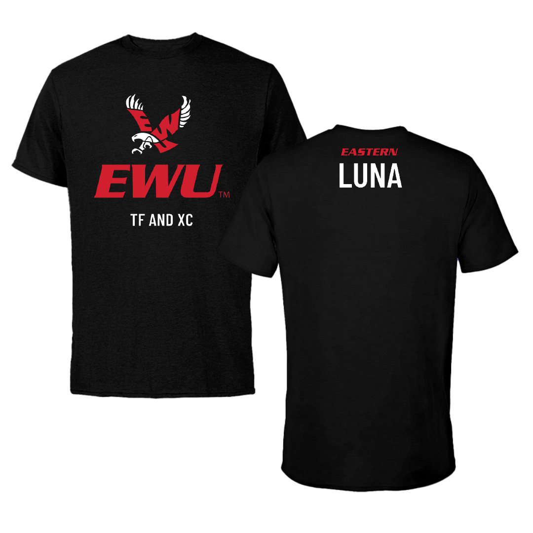 Eastern Washington University TF and XC Black EWU Performance Tee - Santana Luna