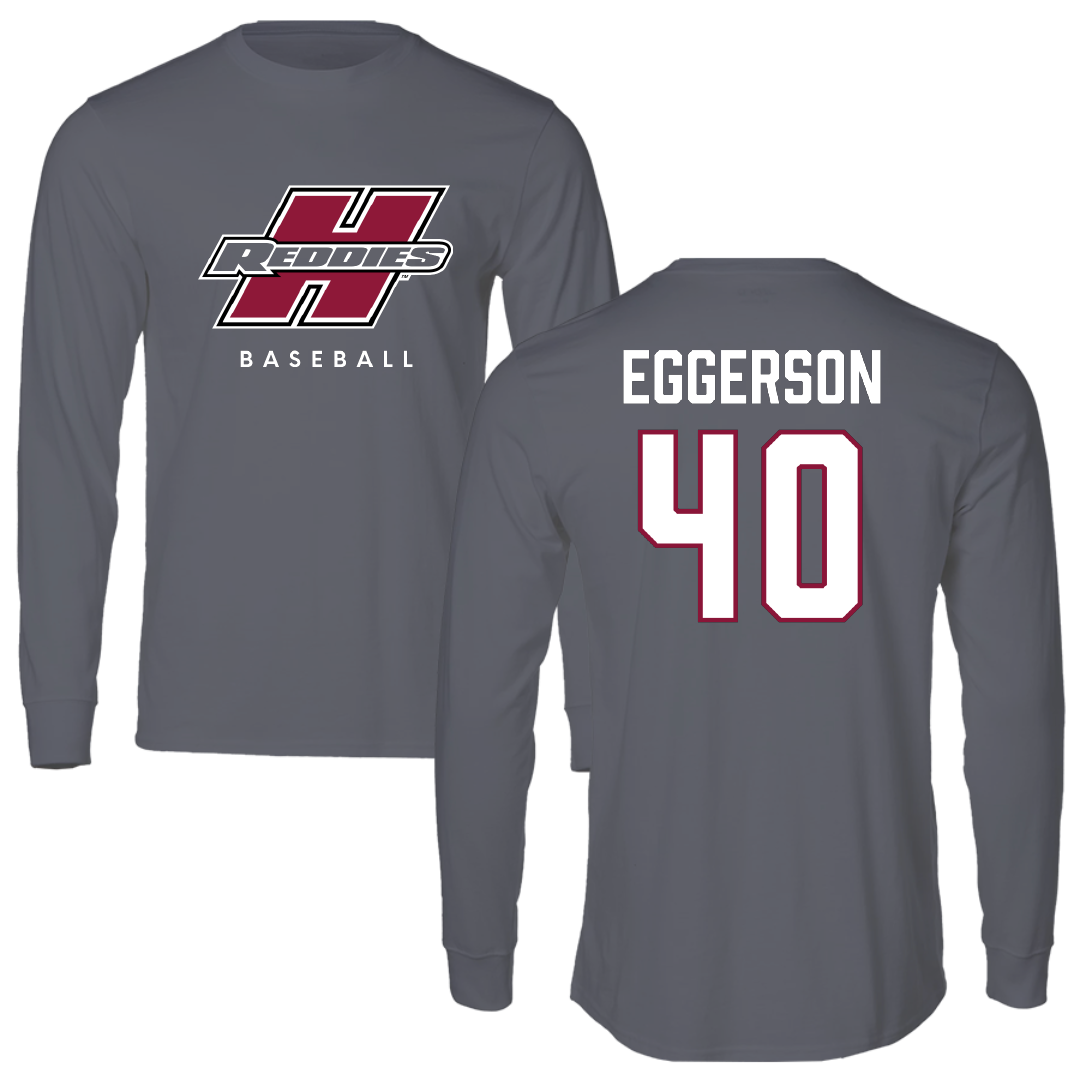 Henderson State University Baseball Gray Performance Long Sleeve - #40 Anthony Eggerson