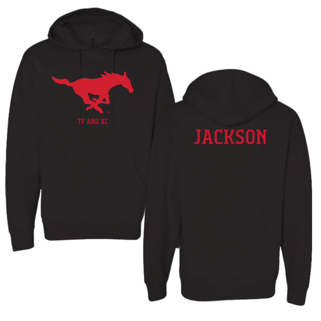 Southern Methodist University TF and XC Black Mascot Hoodie - Maykayla Jackson