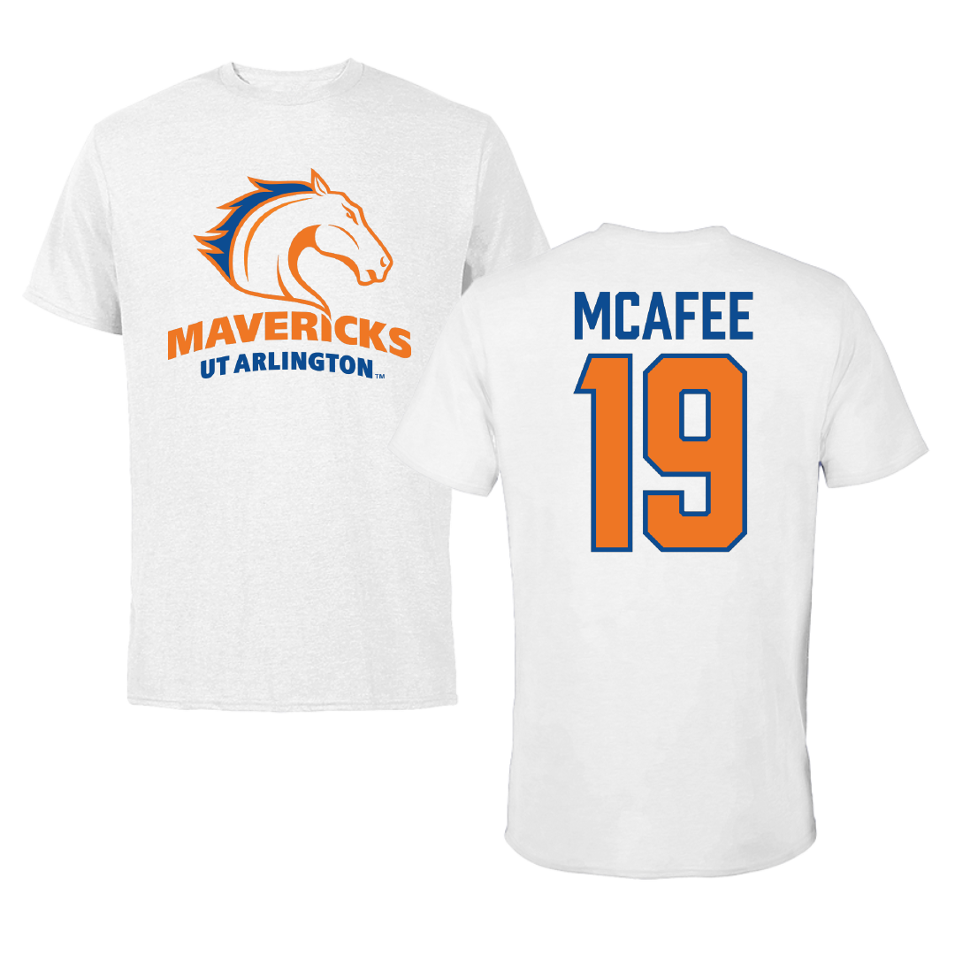 University of Texas at Arlington Baseball White Tee - #19 Xander McAfee