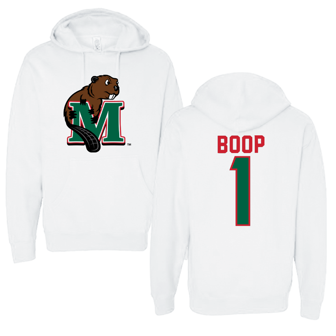 Minot State University Volleyball White Hoodie - #1 Jocelyn Boop