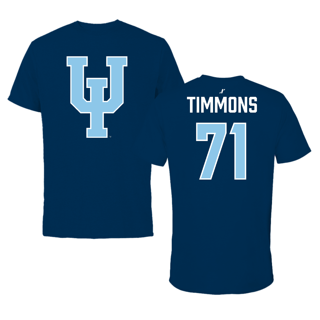 Upper Iowa University Football Navy Performance Tee - #71 Andrew Timmons