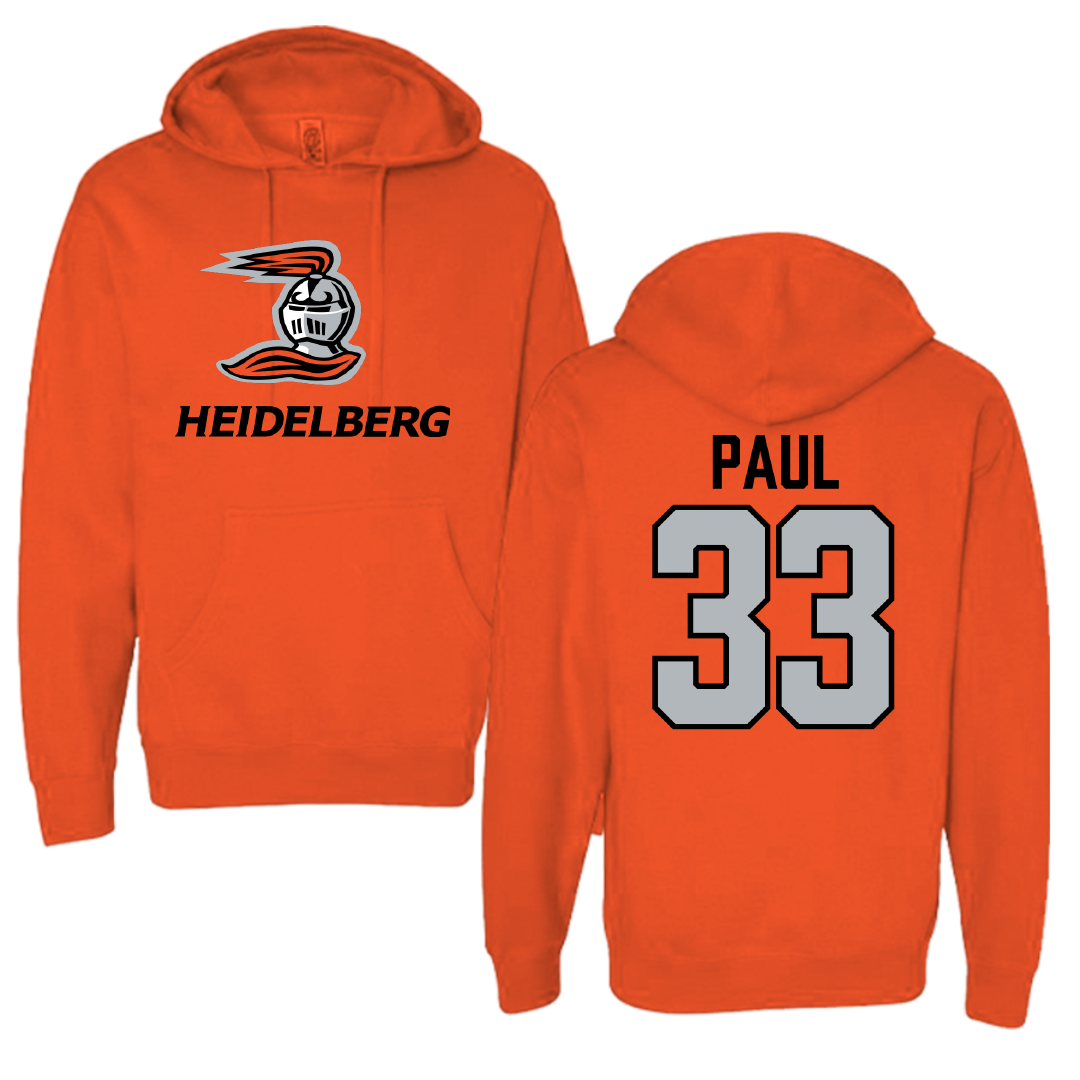 Heidelberg University Soccer Orange Hoodie - #33 Camdyn Paul