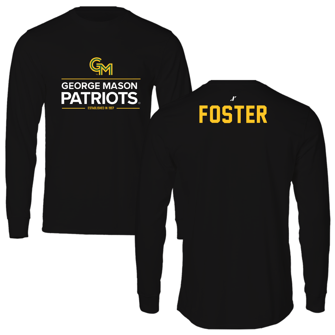 George Mason University Wrestling Black General Performance Long Sleeve - Nicholas Foster