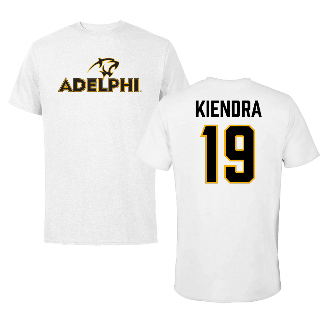 Adelphi University Volleyball White Tee - #19 Delaney Kiendra