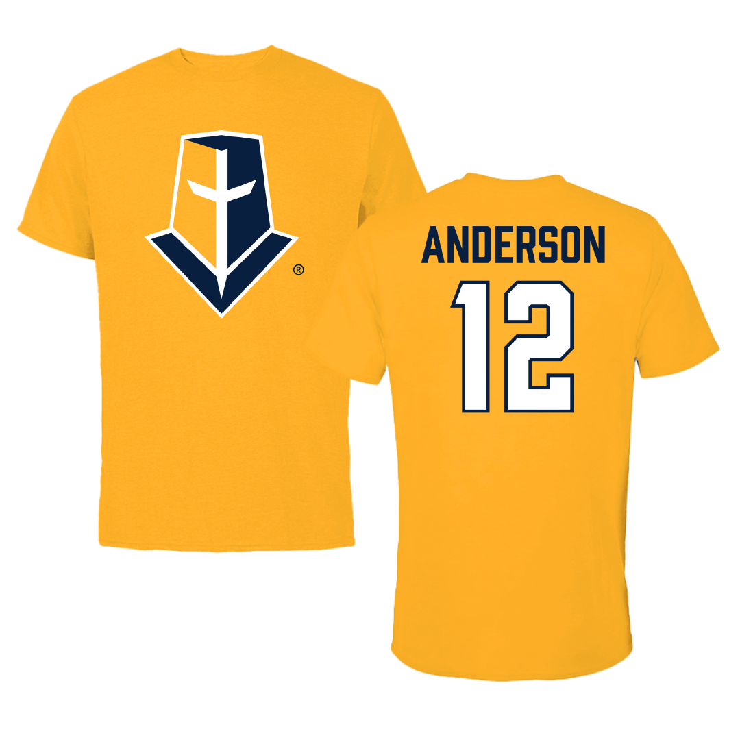 Mount Marty University Football Gold Performance Tee - #12 Justin Anderson