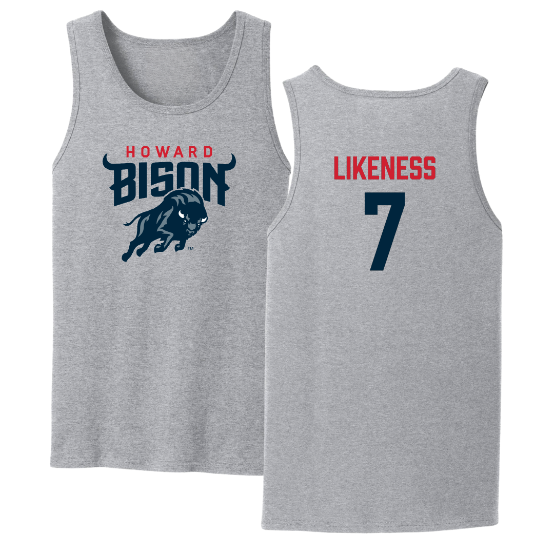 Howard University Softball Sport Gray Tank Top - #7 Caydence Likeness