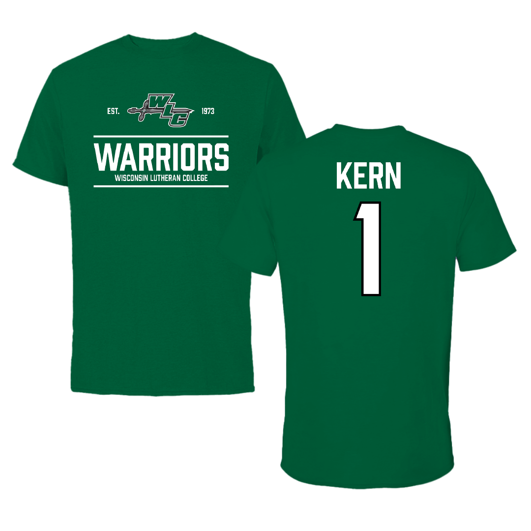 Wisconsin Lutheran College Volleyball (M) Green General Performance Tee - #1 Noah Kern